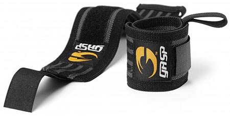 GASP Hardcore Wrist Wraps - Black/Grey