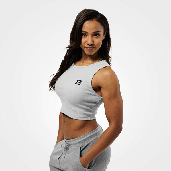Better Bodies Astoria Laced Tank - Frost Grey Detail 1