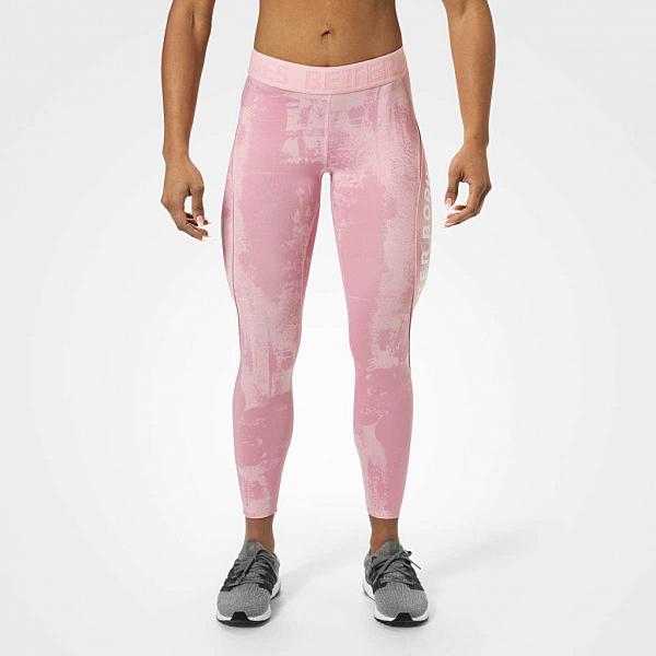 Better Bodies Gracie Curve Tights - Light Pink Print Detail 2