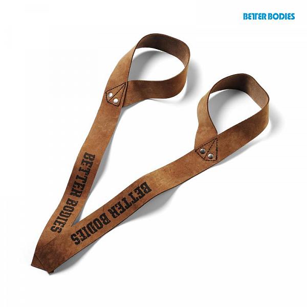 Better Bodies 1,5 Inch Leather Straps - Brown Leather