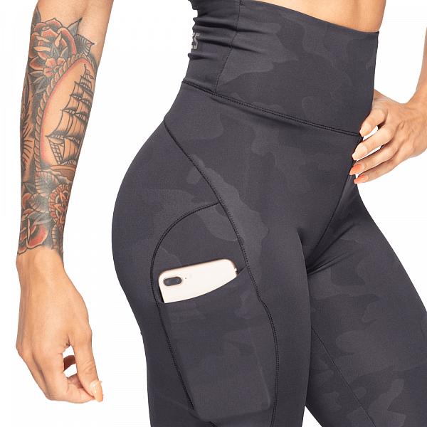 Better Bodies High Waist Leggings - Black Camo Detail 1