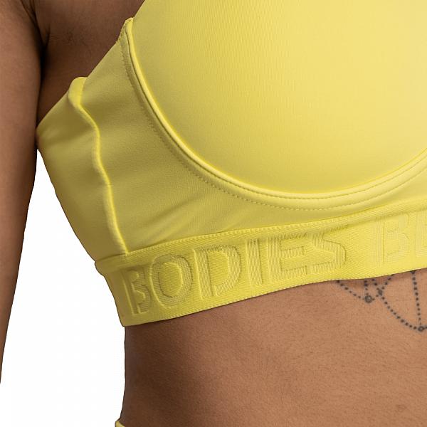Better Bodies Waverly Sports Bra - Lemon Yellow Detail 6