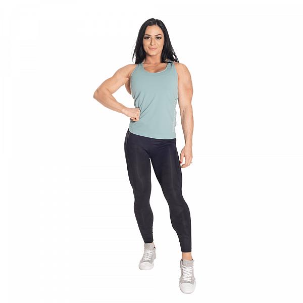 Better Bodies Seamless Mesh Tank - Teal Green Detail 5