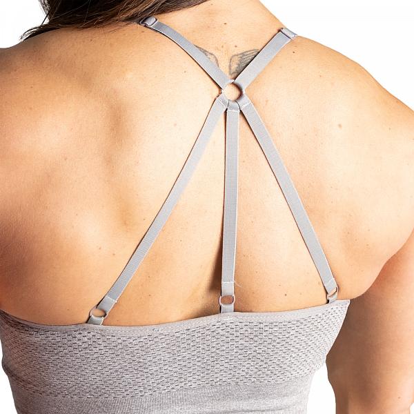 Better Bodies Astoria Seamless Bra - Light Grey Melange Detail 5