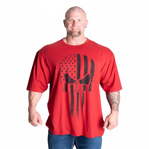 GASP Skull Division Iron Tee - Chili Red Detail 1