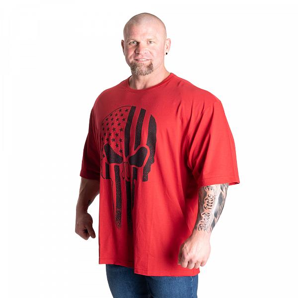 GASP Skull Division Iron Tee - Chili Red Detail 3