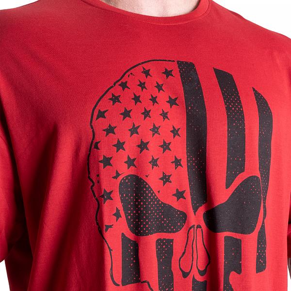 GASP Skull Division Iron Tee - Chili Red Detail 4