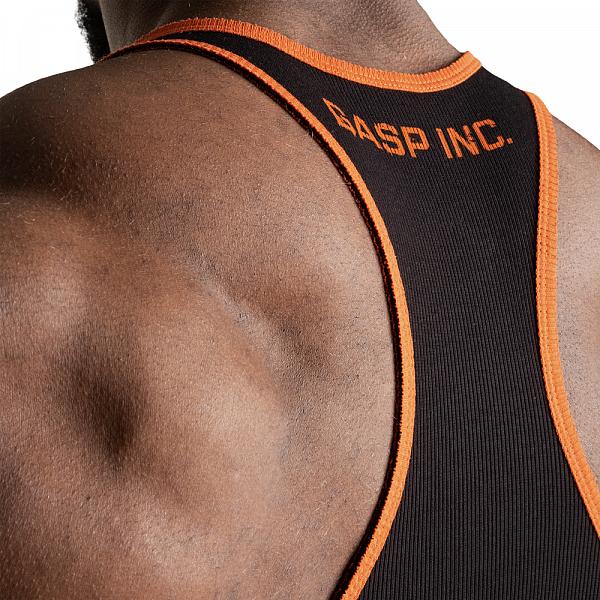 GASP Ribbed T-back - Black/Flame Detail 6