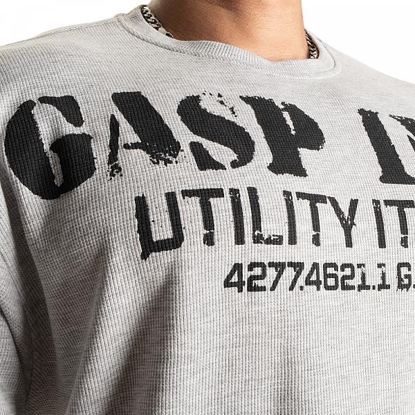GASP Iron Thermal Tee - Grey Melange Detail 4