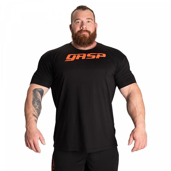 GASP Legacy Gym Tee - Black/Flame Detail 1