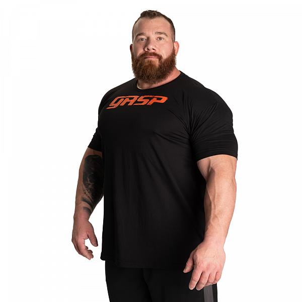 GASP Legacy Gym Tee - Black/Flame Detail 2