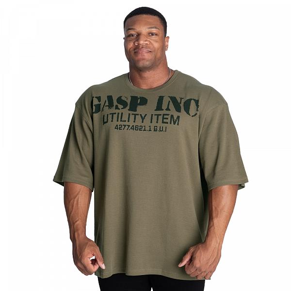 GASP Iron Thermal Tee - Washed Green Detail 1