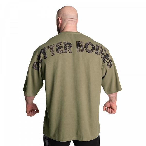 Better Bodies Team Iron Thermal Tee - Washed Green Detail 2