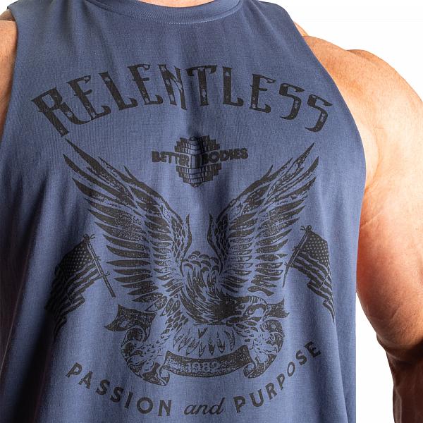 Better Bodies Relentless Cut Out Tank - Sky Blue Detail 4