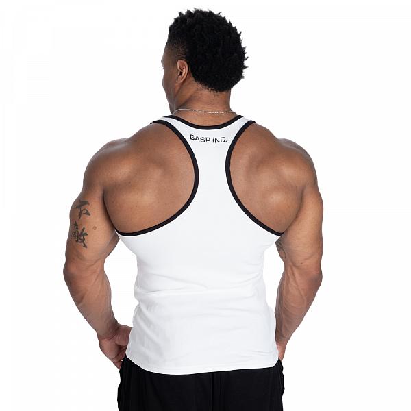 GASP Ribbed T-back - White Detail 2