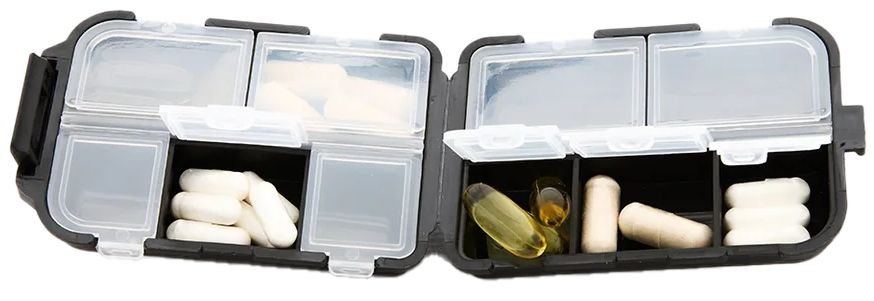 Weider Pillendose - Schwarz Detail 2